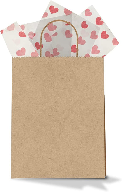 Pro Supply Global Fading Hearts Printed Tissue Paper for Valentine's Day Gift Bags or Boxes and Wrapping - Bulk Decorative Art Tissue Paper for Packaging and Gifting | 24 Sheets 20" x 30"
