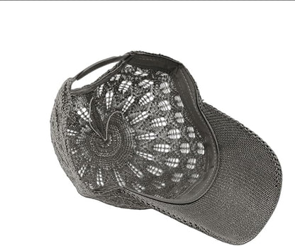 FASHIXD Knit Mesh Baseball Cap for Women - Breathable Summer Trucker Hat