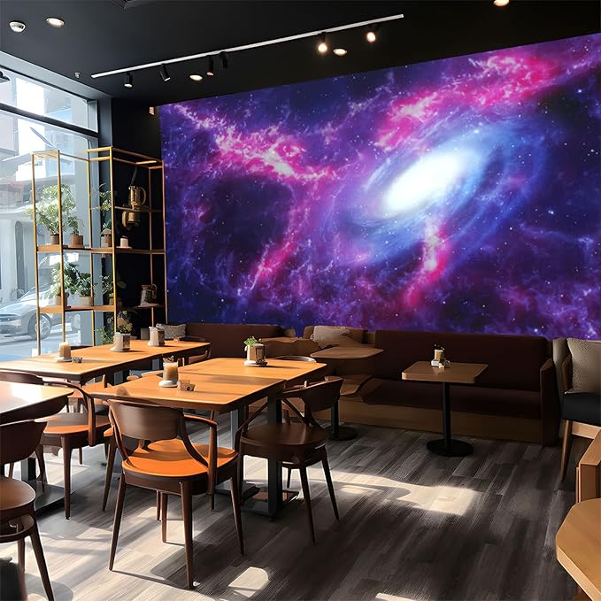 Cliouar-Space Background with Nebula and Galaxy Peel and Stick 137" x 102"