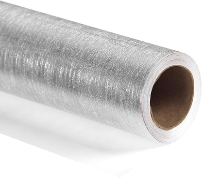 WRAPAHOLIC 30 Inch Silver Wrapping Paper Roll - Silver with Metallic Shine for Birthday, Christmas, Holiday, Wedding, Baby Shower - 30 inch x 16.5 feet
