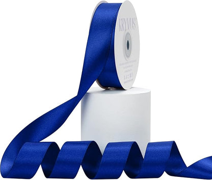 Royal Blue Satin Ribbon, Double Faced 1 Inch X 25 Yards Royal Blue Ribbon, Premium Satin Ribbon for Gift Wrapping, Crafts, Hair Bow Making, Sewing, Flower Bouquet, Wedding Party Decor