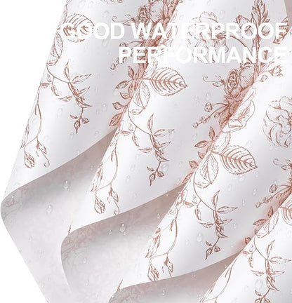 WRAPAHOLIC 20 Sheets Flower Wrapping Paper - 22.4 x 22.4 inch Coffee Vintage Floral Printed Water-Resistant Floral Bouquet Wrapping Paper, Florist Supplies Packaging for Wedding Birthday Gift DIY