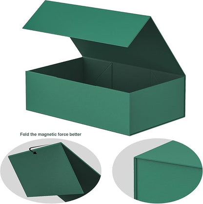 Luxury Large Gift Box 13.8"x9"x4.3" Storage Box Ribbon Magnetic Closure for Luxury Packaging Box for Mother's Day, Birthdays, Bridal Gifts,Weddings