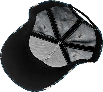 Floral Baseball Cap for Women Fashionable Adjustable Dad Hat Low Profile Running Hat for Summer Sporting Working Hiking