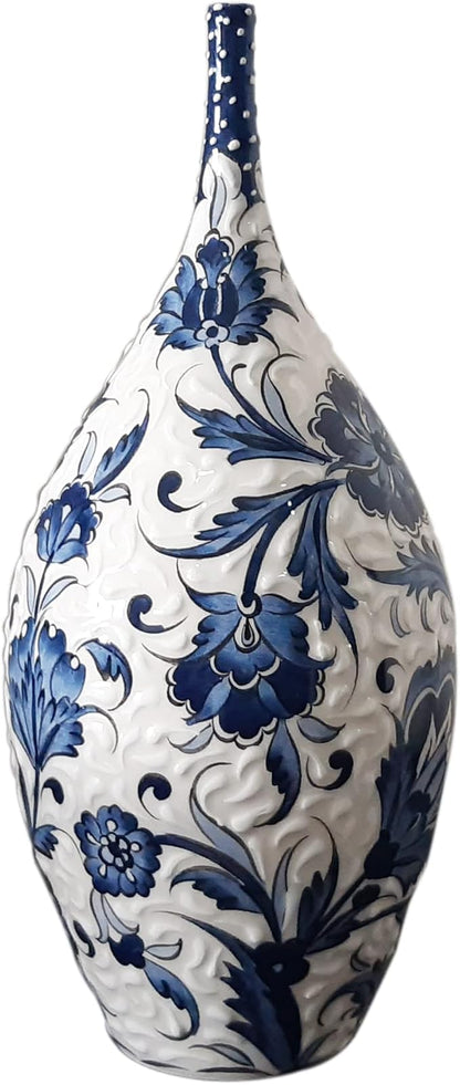 Handmade Ceramic Teardrop Vase, 12 inches