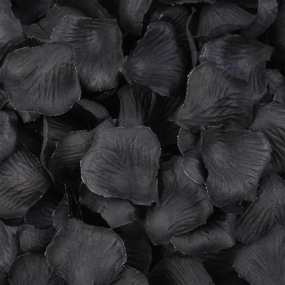 1000 Pcs Artificial Fake Rose Petals,Flower Petals for Romantic Night, Engagement, Party, Wedding, Event Flower Decorations, in Bulk(Black)