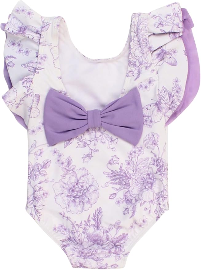 RuffleButts® Baby/Toddler Girls Ruffle Strap One Piece Swimsuit w/UPF 50+ Sun Protection