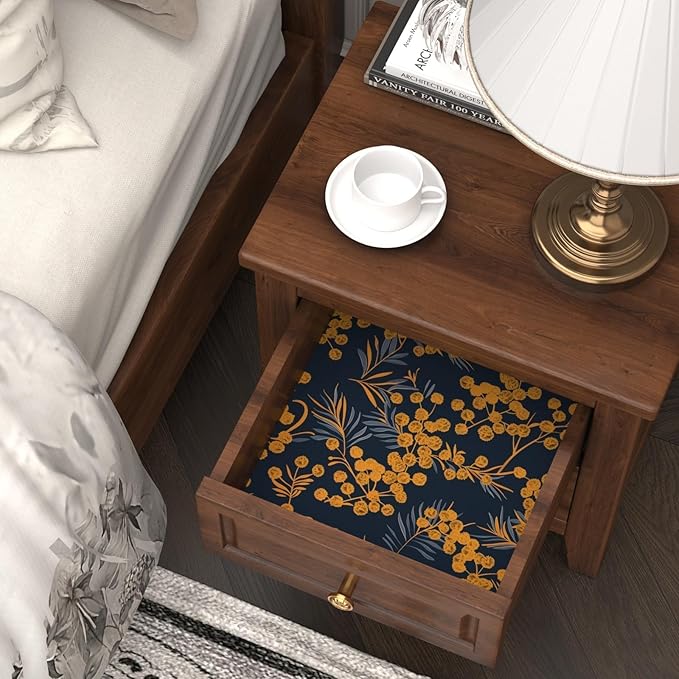Boho Wallpaper Peel and Stick Leaf Wallpaper for Kitchen Vintage Contact Paper 17.5" x 118" Waterproof Vinyl Self Adhesive Dark Floral Wall Paper for Bedroom Walls Cabinet Locker Decor