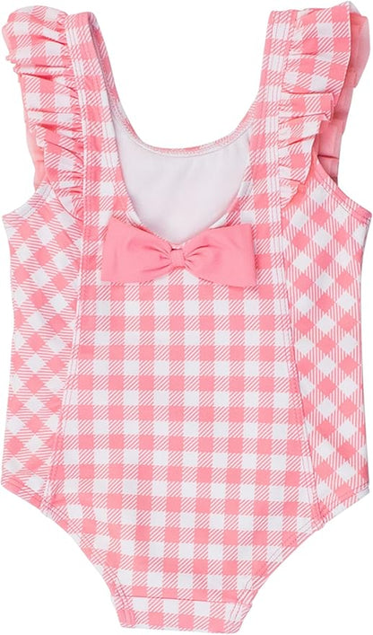 RuffleButts® Baby/Toddler Girls Ruffle Strap One Piece Swimsuit w/UPF 50+ Sun Protection