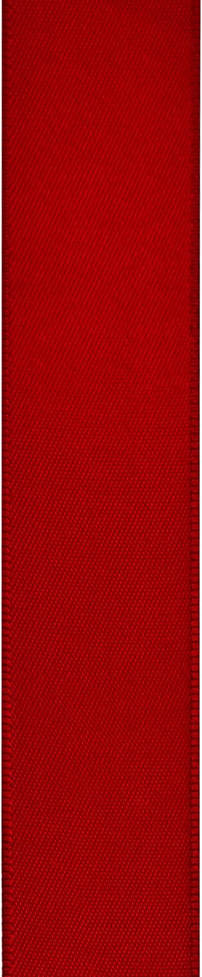 LIUYAXI Red Satin Ribbon, Double Faced 1/2" X Continuous 25 Yards Ribbons Perfect for Gift Wrapping Bows Bouquet Wedding Craft and More