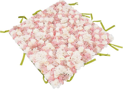 CNCEST Artificial Flower Wall Panels, Flower Wall Mat Silk Rose Flower Panels, Artificial Flower Wall Background (Multi-3.28x3.28ft)