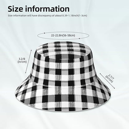 Bucket Hat Double-Side-Wear Reversible Sun Hat Beach Travel Hiking for Women Men
