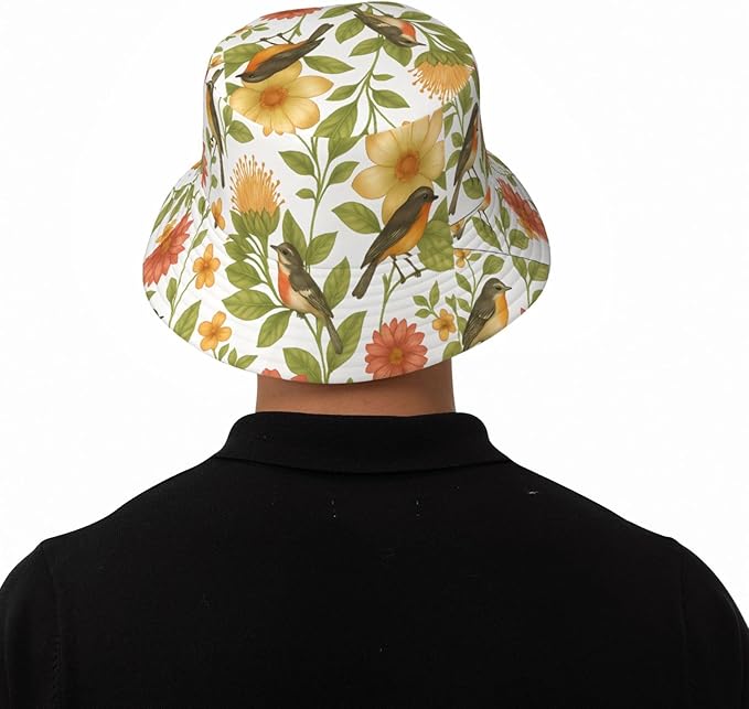 Vintage Clovers Bucket Hat Novelty Sun Hats Trendy Fisherman Cap for Men and Women
