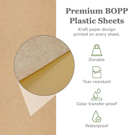 the florist Supply 20 Sheets Premium Flower Wrapping Paper | Waterproof Flower Wrapping Paper for Bouquets | Double Sided Floral Bouquet Sheets | DIY Gifts Colorblend Kraft Look