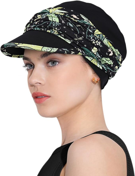 Chemo Headwear Viscose Newsboy Cap for Women Fall and Winter Hats