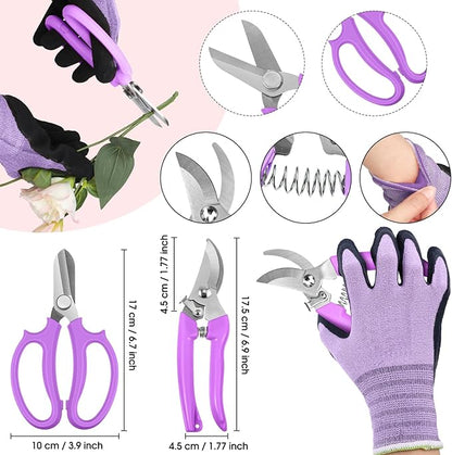 WILLBOND 121 Pcs Floral Arrangement Tool Kit Rose Thorn Remover Pruner Trimmer Gloves 22/26 Gauge Paddle Tie Stem Pearl Corsage Pin Pruning Shears, Florist Garden Tool Gift Kit for Women