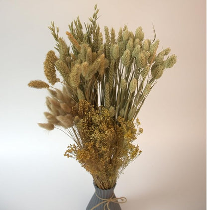 Dried Flower Bouquet & Floral Mix Premium Hand-Packed Natural Dried Plants for Home Decor, Bouquets, and Arrangements – Made in Italy (Natural)