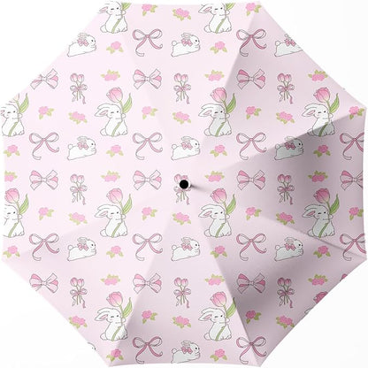 Small Compact Travel Automatic Folding Umbrella for Women, Portable Lightweight, Rain, Wind, UV Sun Shade