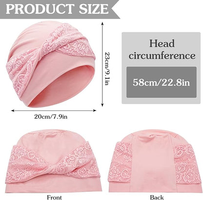 XYIYI Knot Chemo Headwear for Womens Cancer Patients, Stretchy Chemotherapy Headwraps Beanie Hats