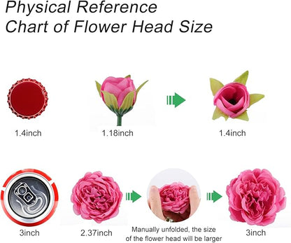 Artificial Peonies Silk Flowers, Pink Faux Peony Bouquet 4 Bundles Florals Arrangements Decor for Farmhouse Home Boho Wedding Table Centerpiece, Fake Plastic Flower Bulk for Vase Decoration (Mix Pink)