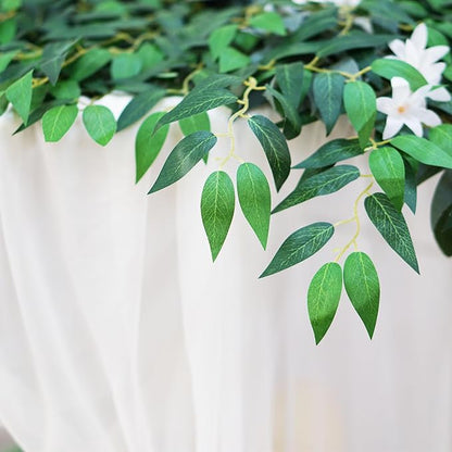24PCS Italian Ruscus Greenery 54cm Artificial Greenery Stems Leaf Greenery Garland for Wedding Arch Flowers Centerpieces for Tables Balloon Arch Home Decor