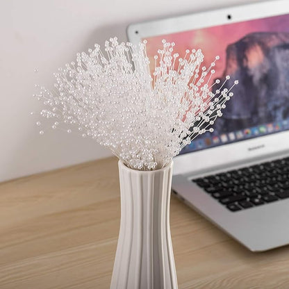 XINHUIDALSQ 100Pcs Bridal Wedding Pearl Bouquet Party Decoration Pearl String Beaded Garland – Beads Garlands Wedding Party Decoration DIY Accessories for Christmas (White)