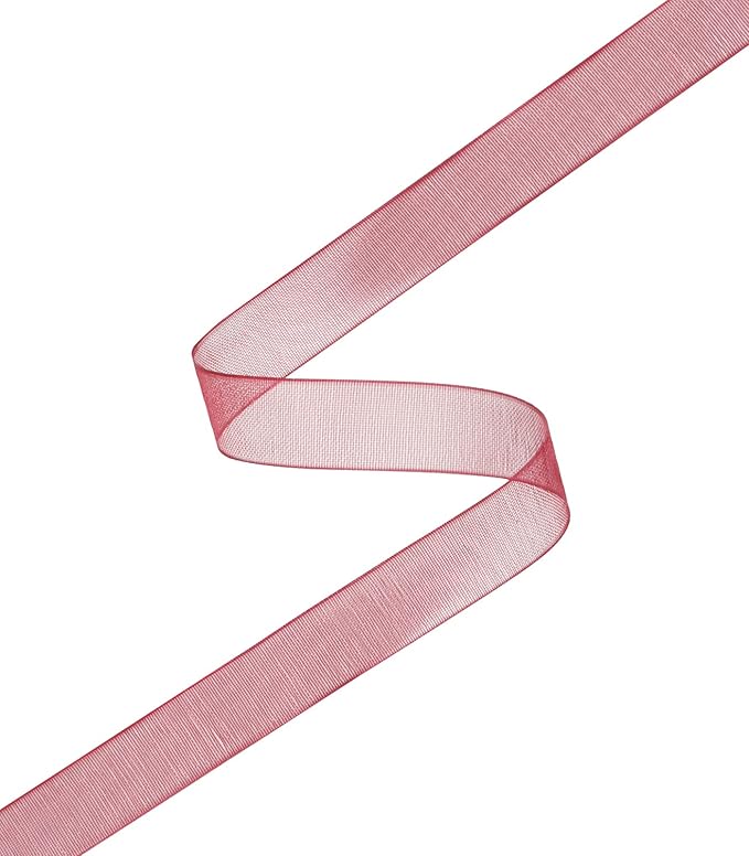 3/8 Inch Raisin Shimmer Sheer Organza Ribbon Sheer Chiffon Ribbon 50 Yards-Roll Multiple Colors Available for Gift Wrapping Wedding Events Christmas Décor