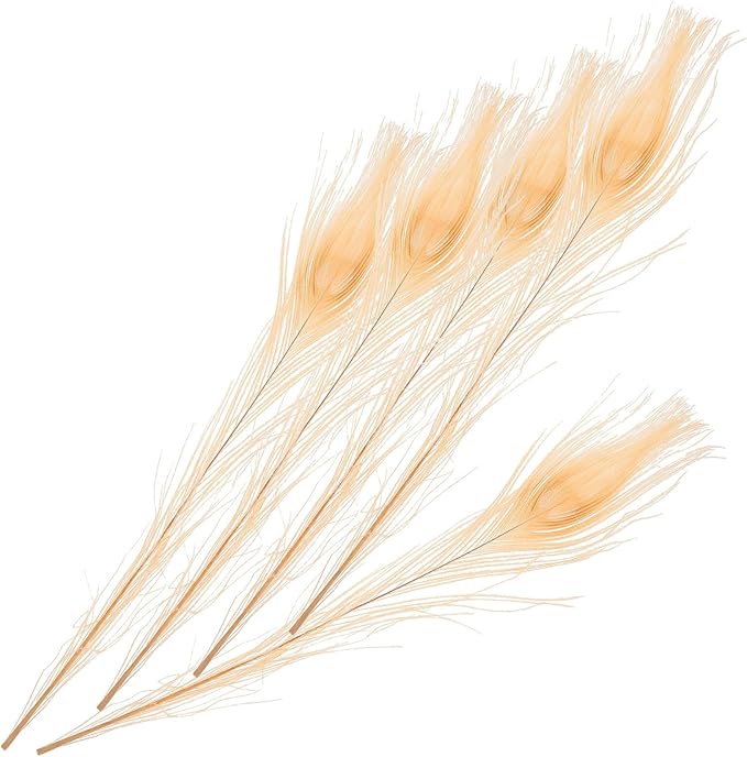 Artibetter 5Pcs Natural White Iridescent Plumes for DIY Crafts Wedding Party Decor Sterilized Plumage Accessories for Home Decoration Costume Floral Arrangements and Hair Accessories