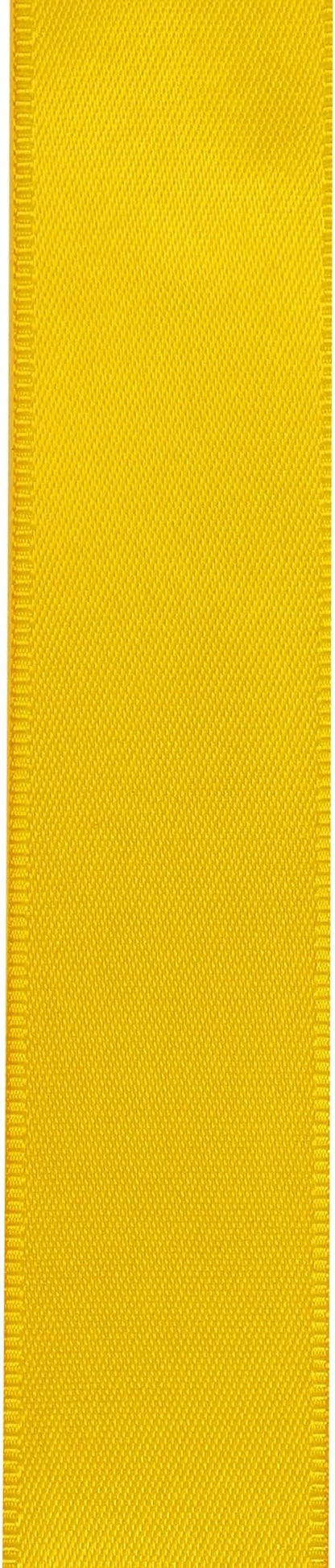 LIUYAXI Yellow Satin Ribbon, Double Faced 1/2" X Continuous 25 Yards Ribbons Perfect for Gift Wrapping Bows Bouquet Wedding Craft and More
