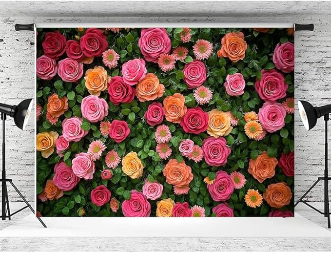 Floral Backdrop for Photography Mother's Day Backdrop Wedding Backdrops Spring Flower Photography Backdrop Backdrops for Photographers Studio Props 10X8FT 049
