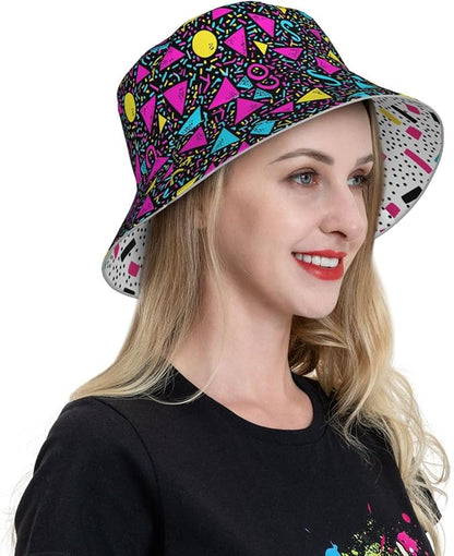 Bucket Hat Double-Side-Wear Reversible Sun Hat Beach Travel Hiking for Women Men