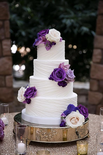 20pcs Purple Roses Artificial Flowers Fake Roses Real Looking Silk Flowers Bulk Big Faux Roses with Stems for Wedding Centerpieces Table Home Party Decor Bridal Floral Arrangements (Purple)