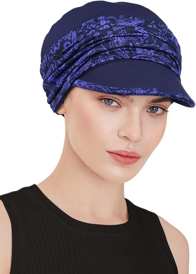 Chemo Headwear Viscose Newsboy Cap for Women Fall and Winter Hats