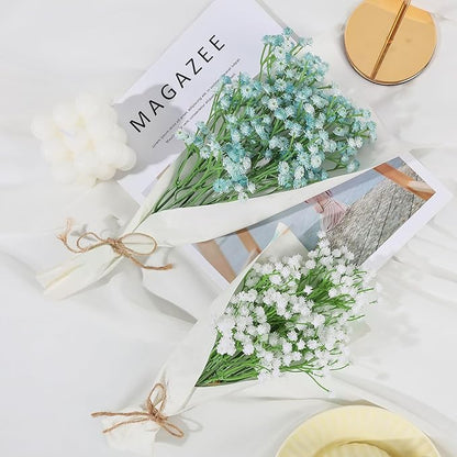 DEEMEI Babys Breath Artificial Flowers 10Pcs 30 Branches Fake Babys Breath Flowers Artificial Bulk Gypsophila Bouquets Real Touch Faux Flowers for Wedding Floral Arrangement Party Home Decor