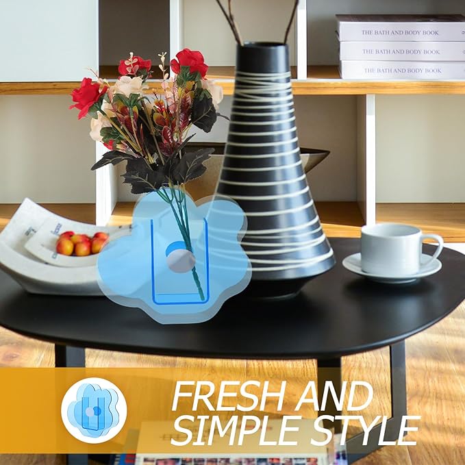 Creative Acrylic Flower Vase Transparent Blue Floral Decor Minimalist Modern Plant Container for Home Table Desktop Arrangement