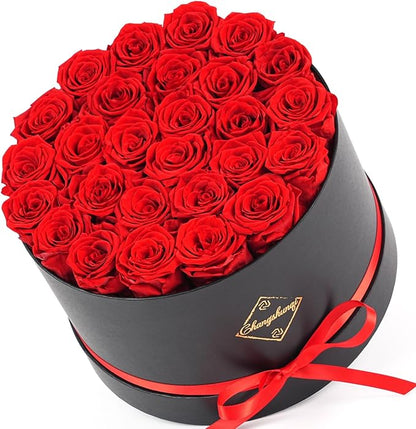 Changshunqi 27 Flowers Forever Preserved Roses, Preserved Real Flowers in Box, Forever Flower for Delivery Womens Birthday Gifts for Her Mom Grandma Anniversary Women Gifts for Wife Mother's Day