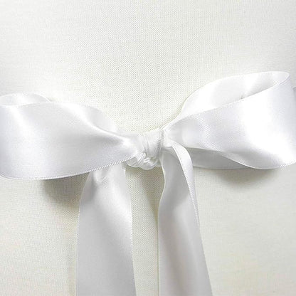 Humphrey's Craft 2 Inch White Double Faced Satin Ribbon - Continuous 50 Yards Thick Satin Ribbon for Crafts, Gifts Wrapping, Decoration Christmas Tree, Bridal Bouquet,Wedding,DIY Bows,Sewing Hat.