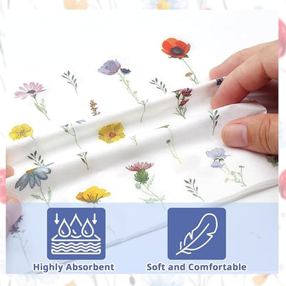 T-Antrix 40 Pcs Wildflower Plates And Napkins Party Supplies, Disposable Floral Wildflower Tableware Set for Spring Summer Picnic Wedding Birthday Tea Party Decoration Baby Shower Serves 20