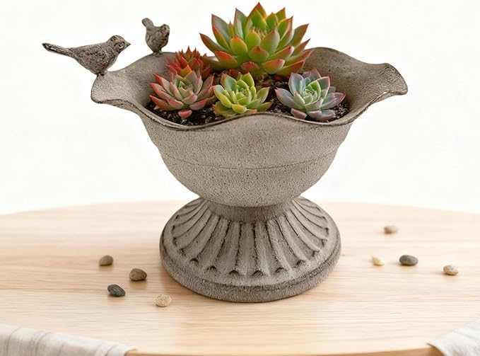 Flower Urn Vase,Metal Flowers Vase,Flowerpot,Metal Urn Planter Trumpet Planter for Birthday Party Tabletop