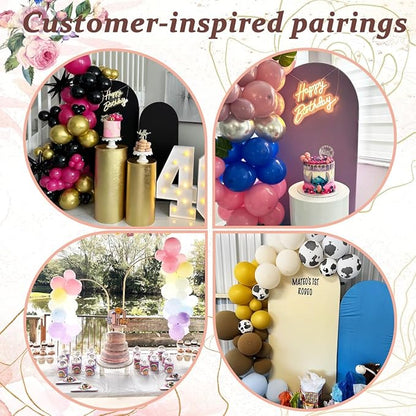 Arch Backdrop Stand for Party,5 FT,6 FT Metal Balloon Arch Stand,Gold Wedding Arch Stand for Birthday Ceremony,Baby Shower,Graduation Decoration