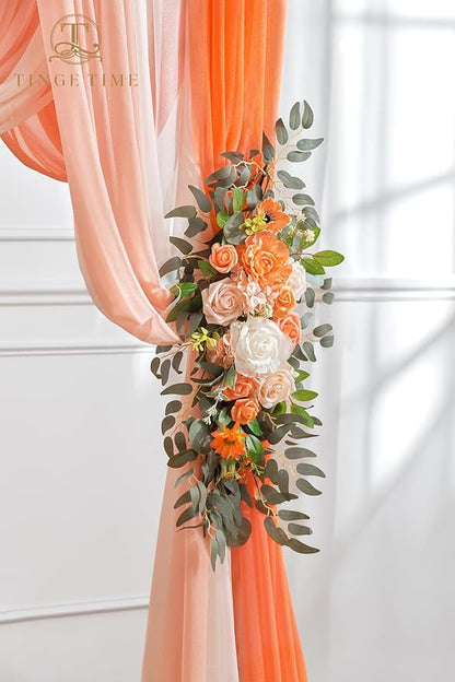 TINGE TIME Artificial Arch Flowers Kit Pack of 5, Wedding Decorations for Reception with Hanging Flowers, Wedding Arch Silk Floral Arrangements Ceremony Backdrop Bridal Shower Outdoor Party Decor