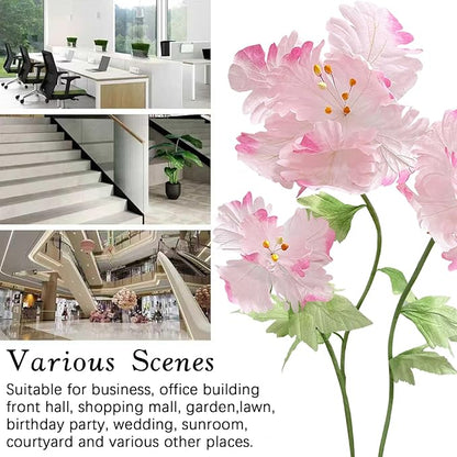 Giant Paper Flowers for Decoration, Elegant Huge Artificial Flower Big Decorative Handcrafted Wedding Banquet Background Party Baby Shower Photography Props Shop Window Display Home Decor, Light Pink