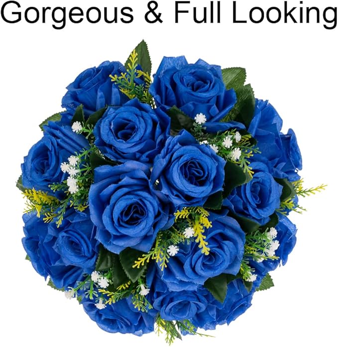 Flower Centerpieces for Wedding Tables: Wedding Table Decorations Royal Blue Flower Balls Centerpieces for Engagement Cerebration Party Center Pieces 6 Packs