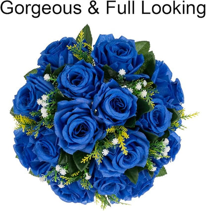 Flower Centerpieces for Wedding Tables: Wedding Table Decorations Royal Blue Flower Balls Centerpieces for Engagement Cerebration Party Center Pieces 6 Packs