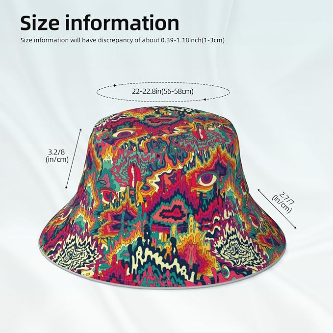 Bucket Hat Beach Summer Sun Hat Reversible Fisherman Hats Double Sided Wearing for Women Men Boys Girls