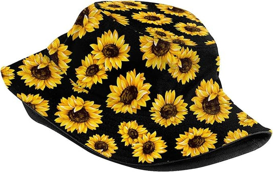 Bucket Hat for Women Men, Summer Print Hat Travel Packable Sun Cap Outdoor Hat for Women and Men