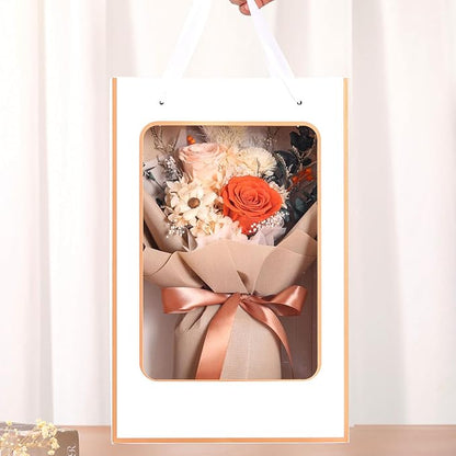 Jtoder Forever Flowers for Delivery, Preserved Flower Bouquets, Long Lasting Pink Roses, Gifts Bouquet for Mother Wife Girlfriend on Festivals Birthday Anniversary