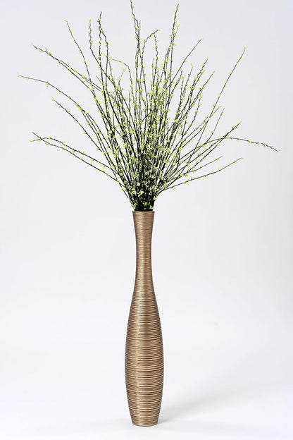 Leewadee Decorative Tall Floor Vase for Living Room Decor, 26 inches, Gold, Resin