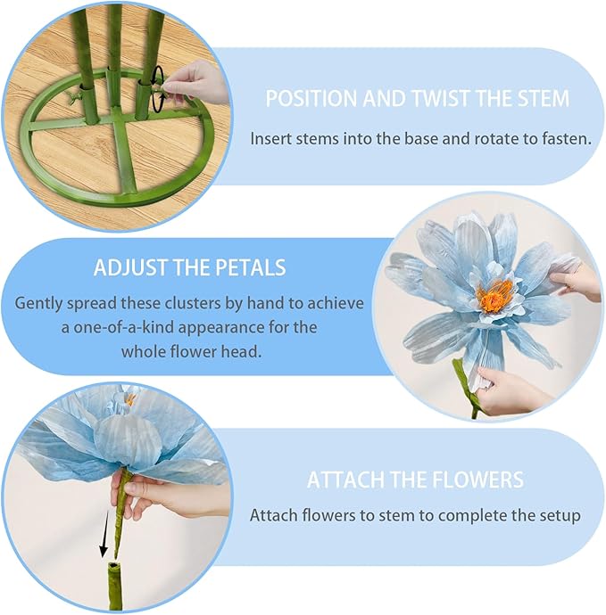 5.6 Ft Large Daisy Flowers for Decorations,Big Fake Daisy,Giant Artificial Flower with Stand,for Home Garden Hotel Office Decor,Photography Props,Wedding,Birthday,Art Gallery,Shop Window Display(Blue)