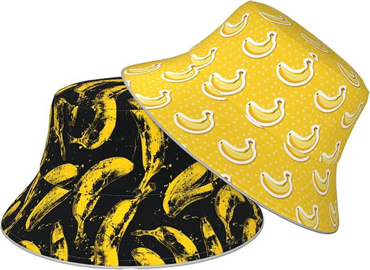 Bucket Hat Double-Side-Wear Reversible Sun Hat Beach Travel Hiking for Women Men